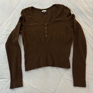 American Eagle Outfitters Brown Knit Sweater